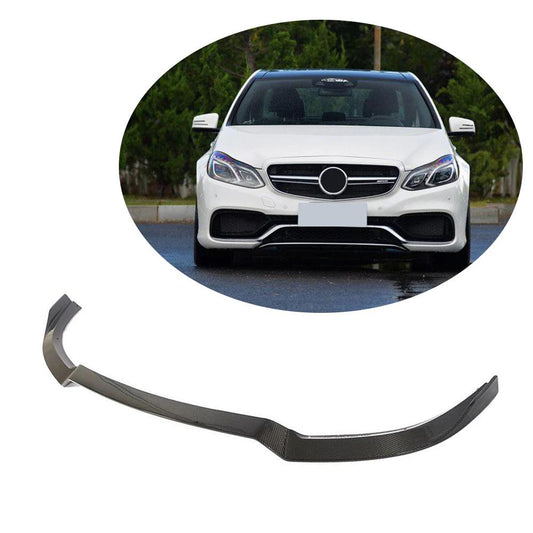 Cover on the front bumper Lip (for E63 AMG 2013-2016, Carbon) for Mercedes E-class W212 2009-2016 - image 1