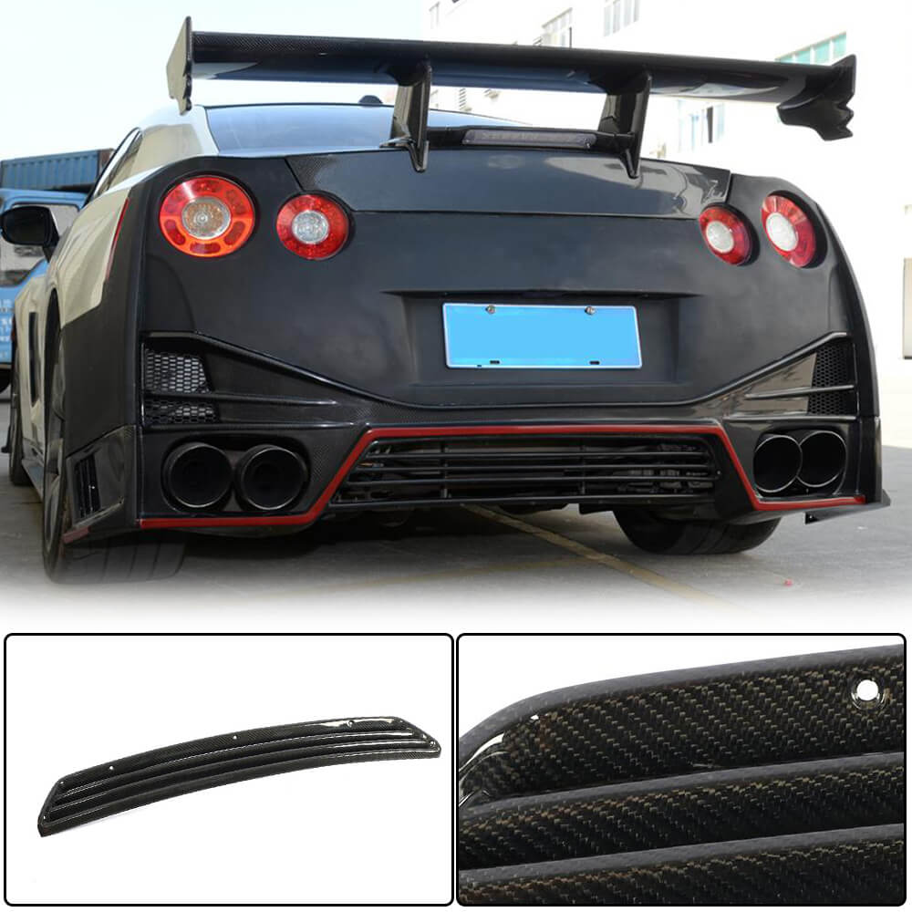Rear bumper diffuser (2009-2015, Carbon) for Nissan GT-R - image 1