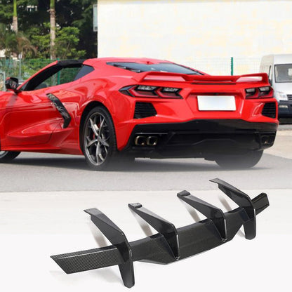 Rear Bumper Diffuser V2 (2019-2022, Carbon) for Chevrolet Corvette C8 2019- - image 1