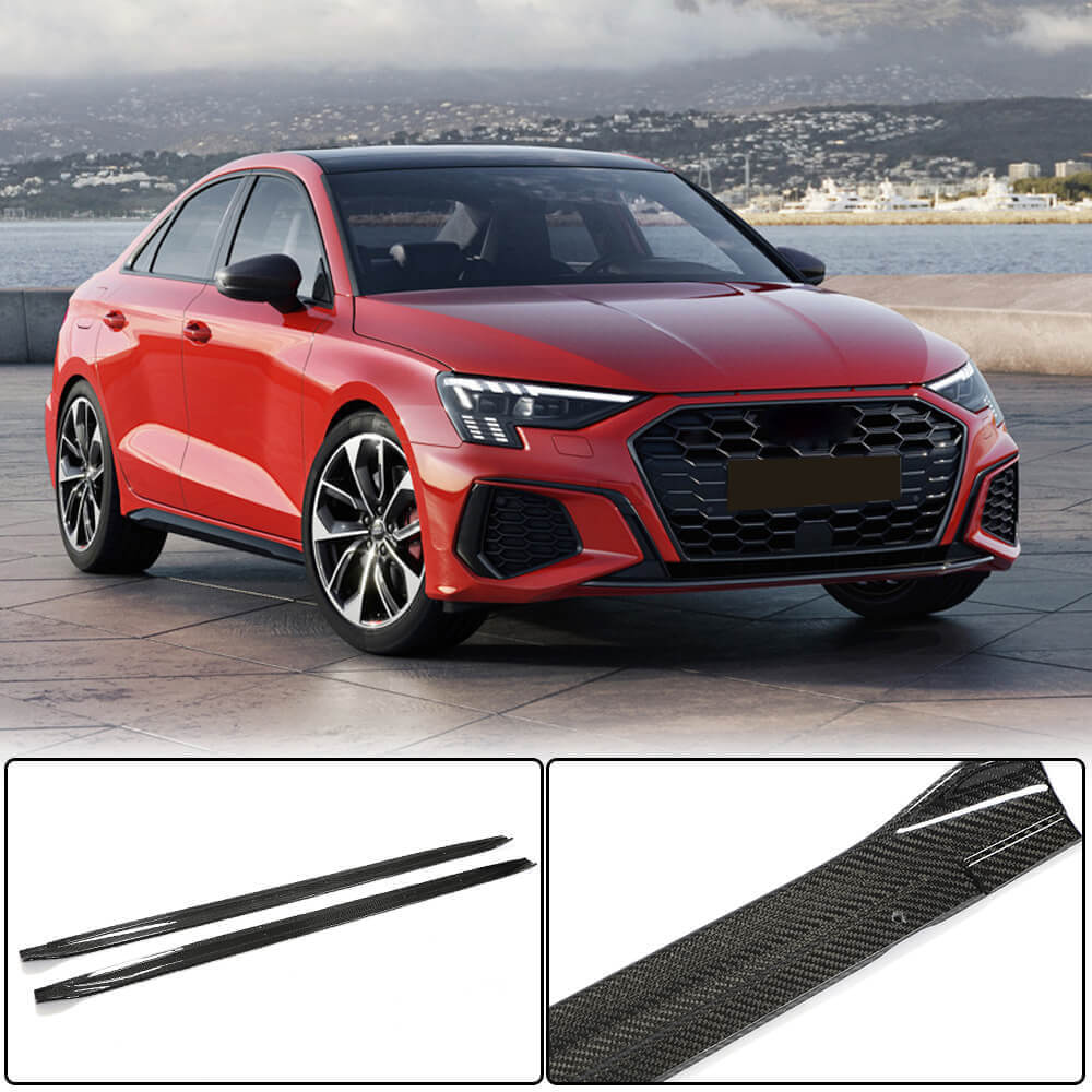 Side Skirts (for S3 Sedan, Carbon) for Audi A3 2020- - image 1