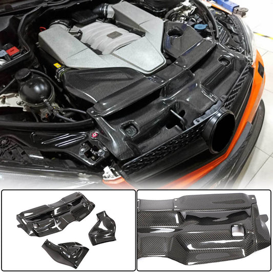 Cold intake system housing with cover (for C63 AMG 2012-2014, Dry carbon) for Mercedes C-class W204 2007-2015 - image 1