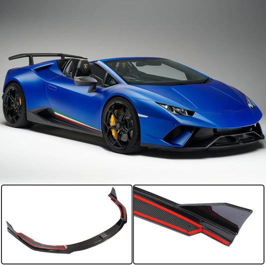 Front Bumper Lip V2 (Carbon) for Lamborghini Huracan 2014- - image 1