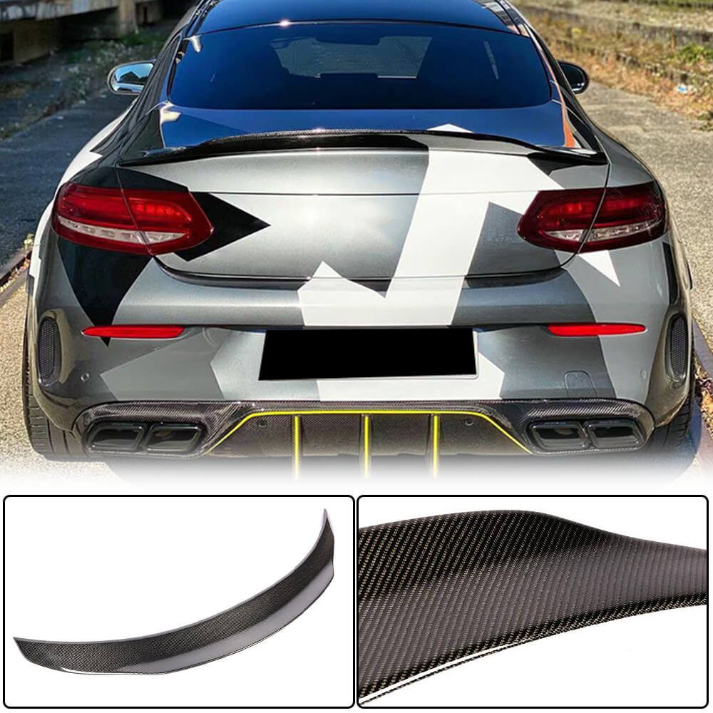 Spoiler V4 (for Coupe 2015-2019, Carbon) for Mercedes C-сlass W205 2014-2021 - image 1