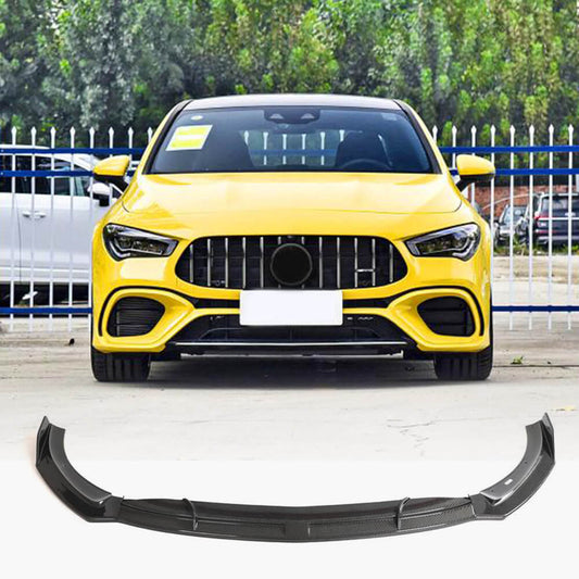 Front Bumper Lip Spoiler (for CLA45 AMG SD, Carbon) for Mercedes CLA C118 2019- - image 1