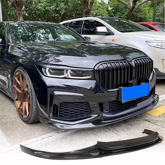Front Bumper Lip Carbon Fiber V2 (2019-2022 M-Sport) for BMW 7 series G11/G12 - image 1