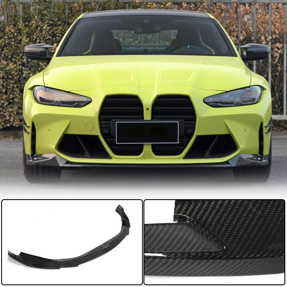 Front Bumper Lip V10 (for G80, Carbon) for BMW 3 Series G20/G21 2018- - image 1