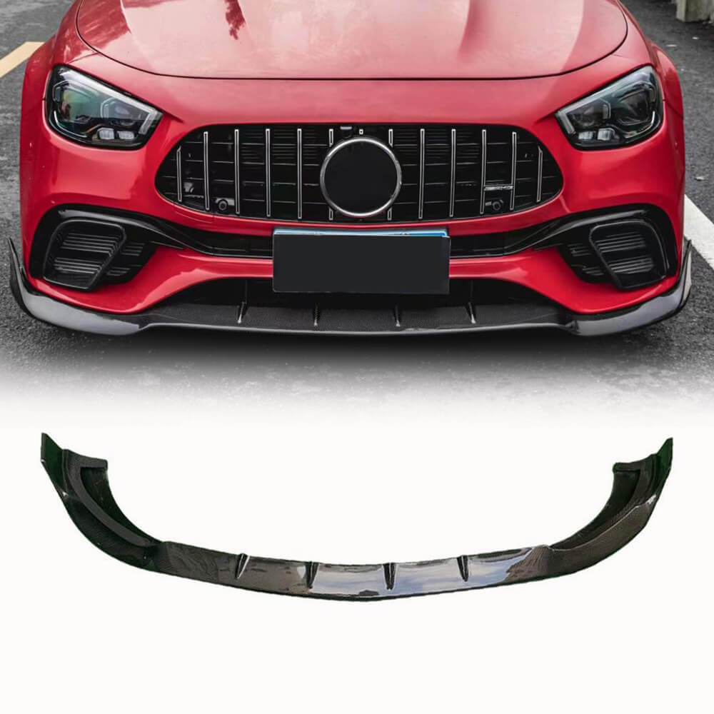 Cover on the front bumper Lip (for E63 AMG 2020-2023, Carbon) for Mercedes E-class W213 2016-2023 - image 1