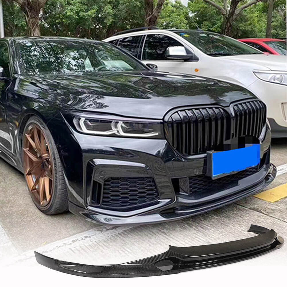 Front Bumper Lip V2 for M-Sport 2019-2022, Carbon for BMW 7 Series G11/G12 2015-2022 - image 1