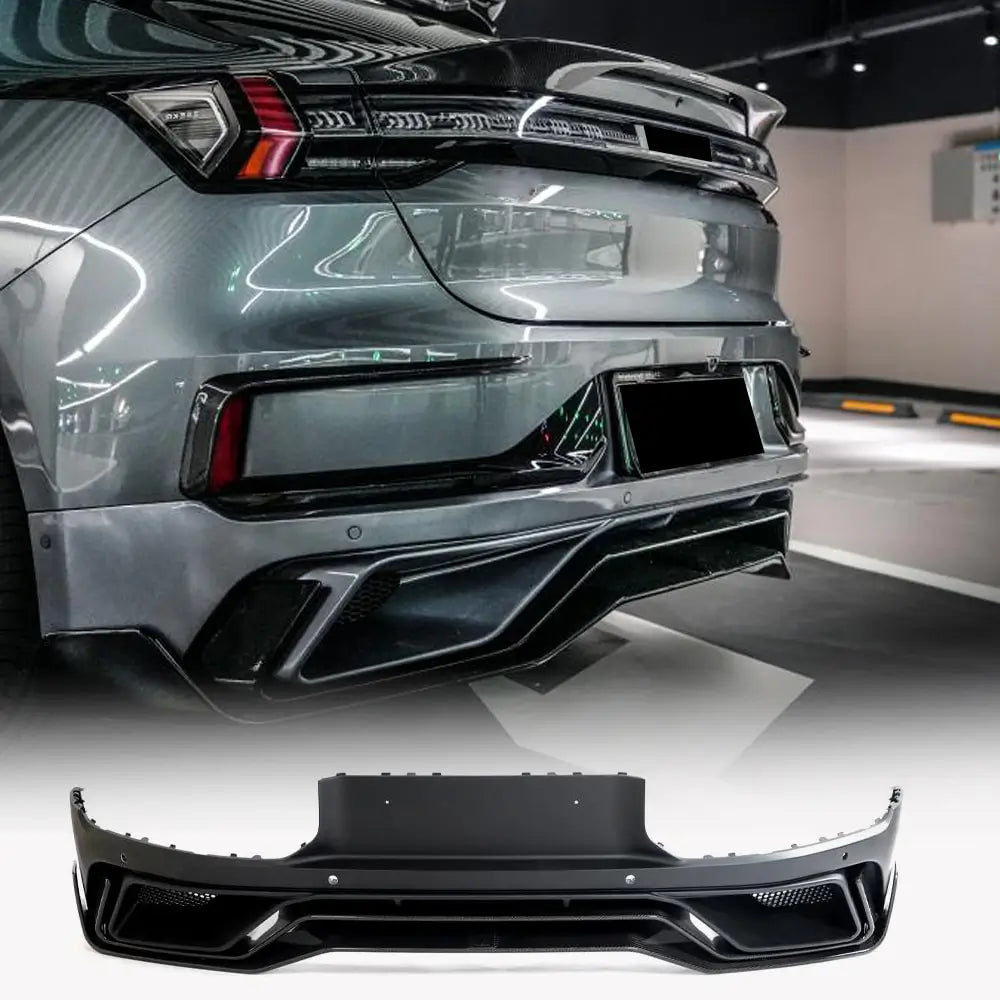 Rear bumper diffuser (2021-2024, Carbon) for Zeekr 001 - image 1
