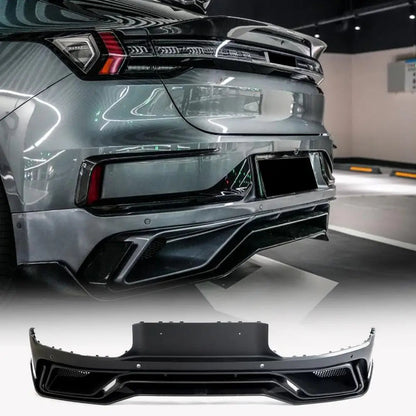 Rear bumper diffuser (2021-2024, Carbon) for Zeekr 001 - image 1