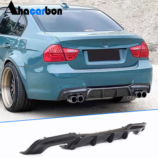 Rear Bumper Diffuser Carbon Fiber V2 (for E90 M Sport) for BMW 3 series E-90/91/92/93 2005-2011 - image 1
