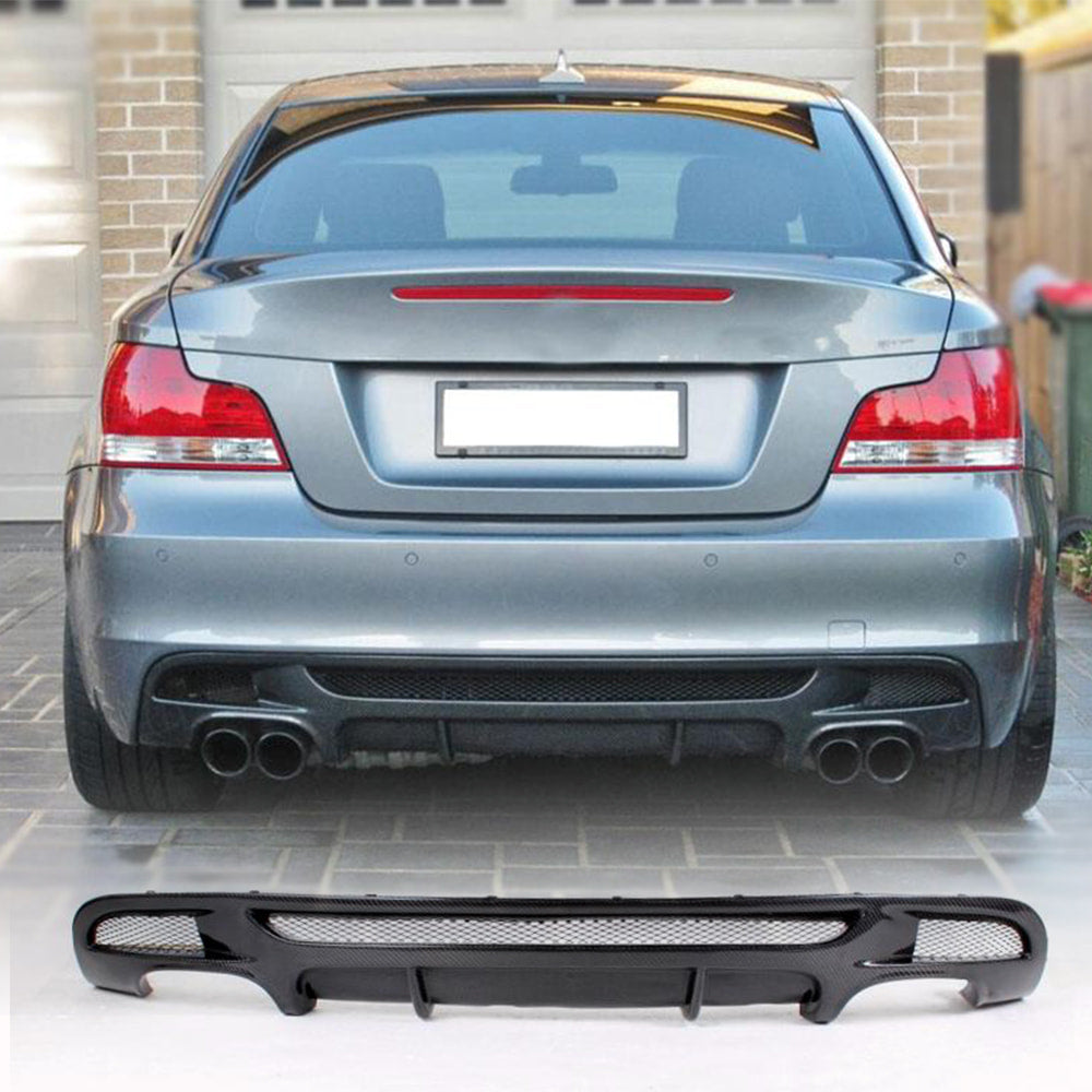 Rear Bumper Diffuser V2 (for E82/E88 M-Sport, Carbon) for BMW 1 Series E81/82/87/88 2004-2011 - image 1