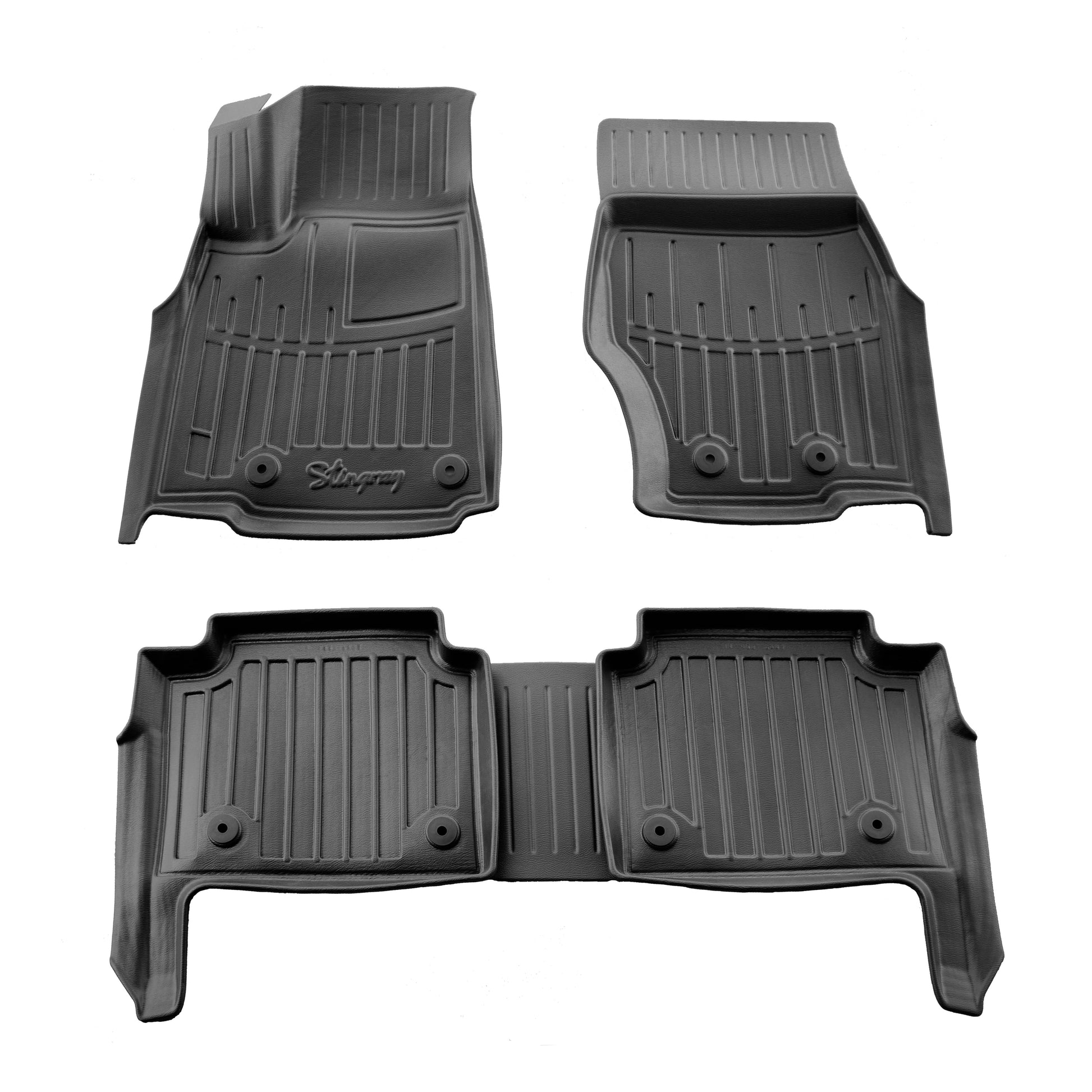 Rubber Floor Mats Stingray 3D (5 seats, 5 pcs) for Jeep Grand Cherokee WL 2021- - image 1