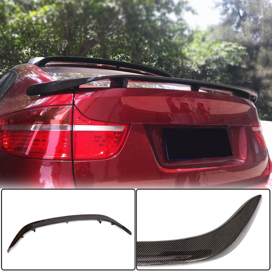 Rear Trunk Spoiler Carbon Fiber V2 for BMW X6 E-71 2008-2014 - image 1