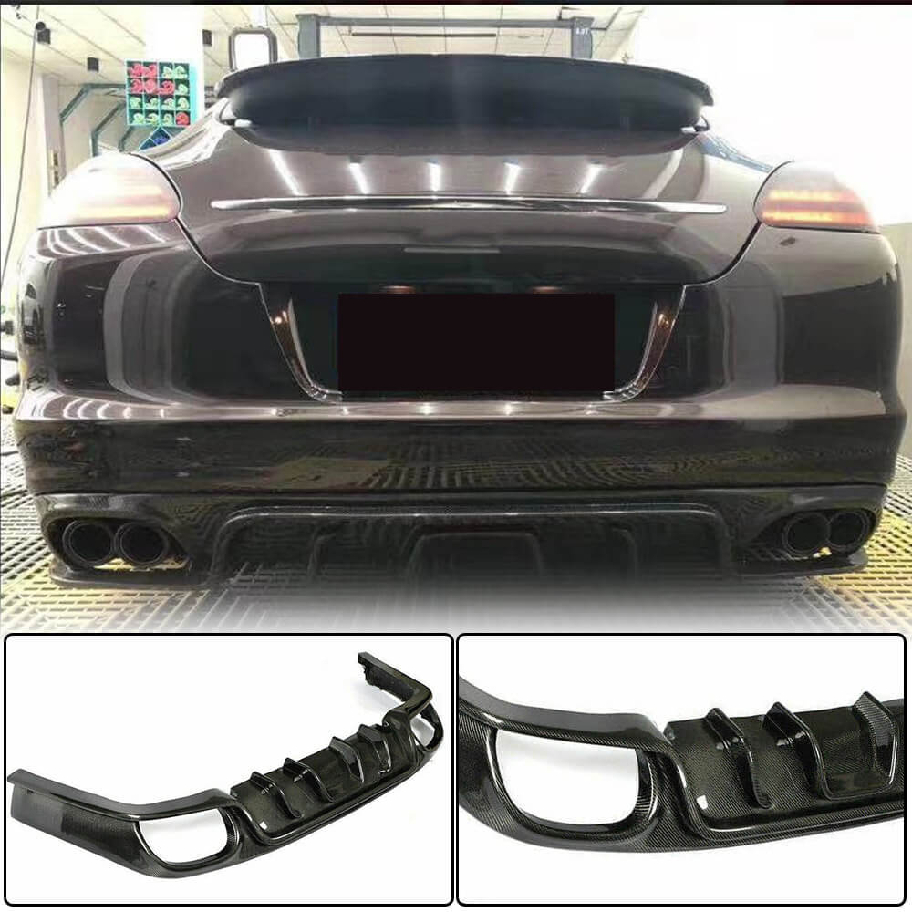 Rear Bumper Diffuser (2009-2013, Carbon) for Porsche Panamera 2009-2016 - image 1