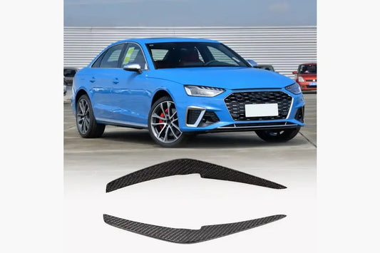 Front bumper trims (for S-Line 2019-2024, Carbon) for Audi A4 B9 2015-2024 - image 1