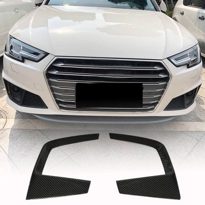 Fog light trim covers V3 (for S-Line Sedan 2015-2019, Carbon) for Audi A4 B9 2015-2024 - image 1