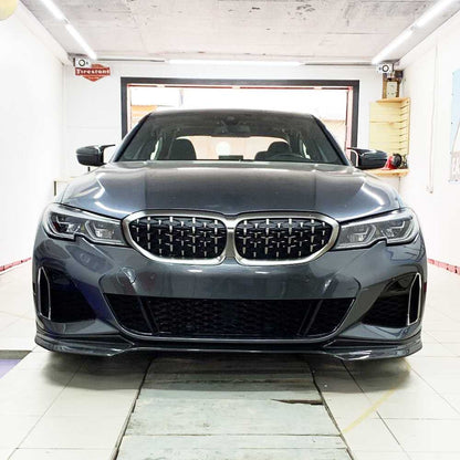 Front Bumper Lip Carbon Fiber V3 (2019-2022 M-Sport) for BMW 3 series G20/21 2018- - image 1