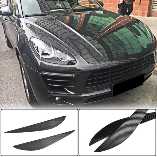 Eyelashes for headlights (2014-2018, Carbon) for Porsche Macan 2014-2024 - image 1