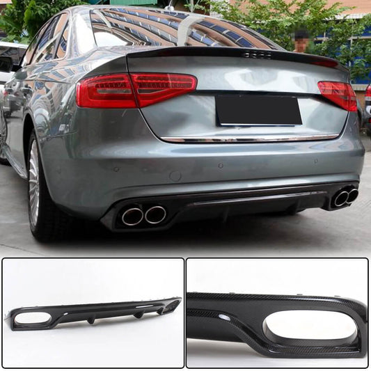 Rear bumper diffuser (for Base 2011-2015, Carbon) for Audi A4 B8 2007-2015 - image 1
