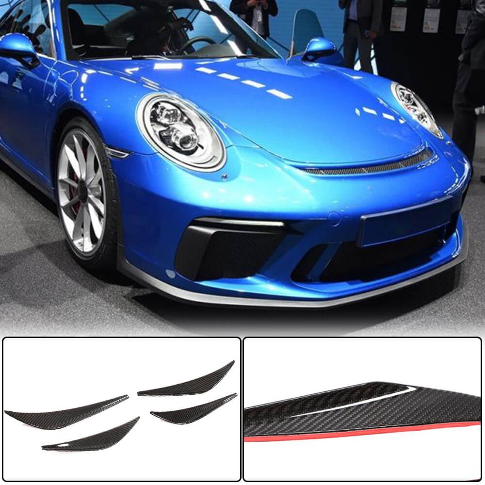 Front bumper extensions V1 (for GT3 (RS) 2017-2019, Carbon) for Porsche 911 2012-2018 - image 1