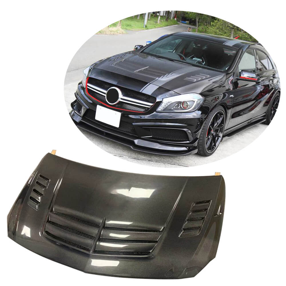 Hood (Carbon) for Mercedes A-сlass W176 2012-2018 - image 1