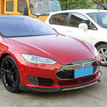 Front Bumper Lip V1 (2012-2016, Carbon) for Tesla Model S 2012– - image 1