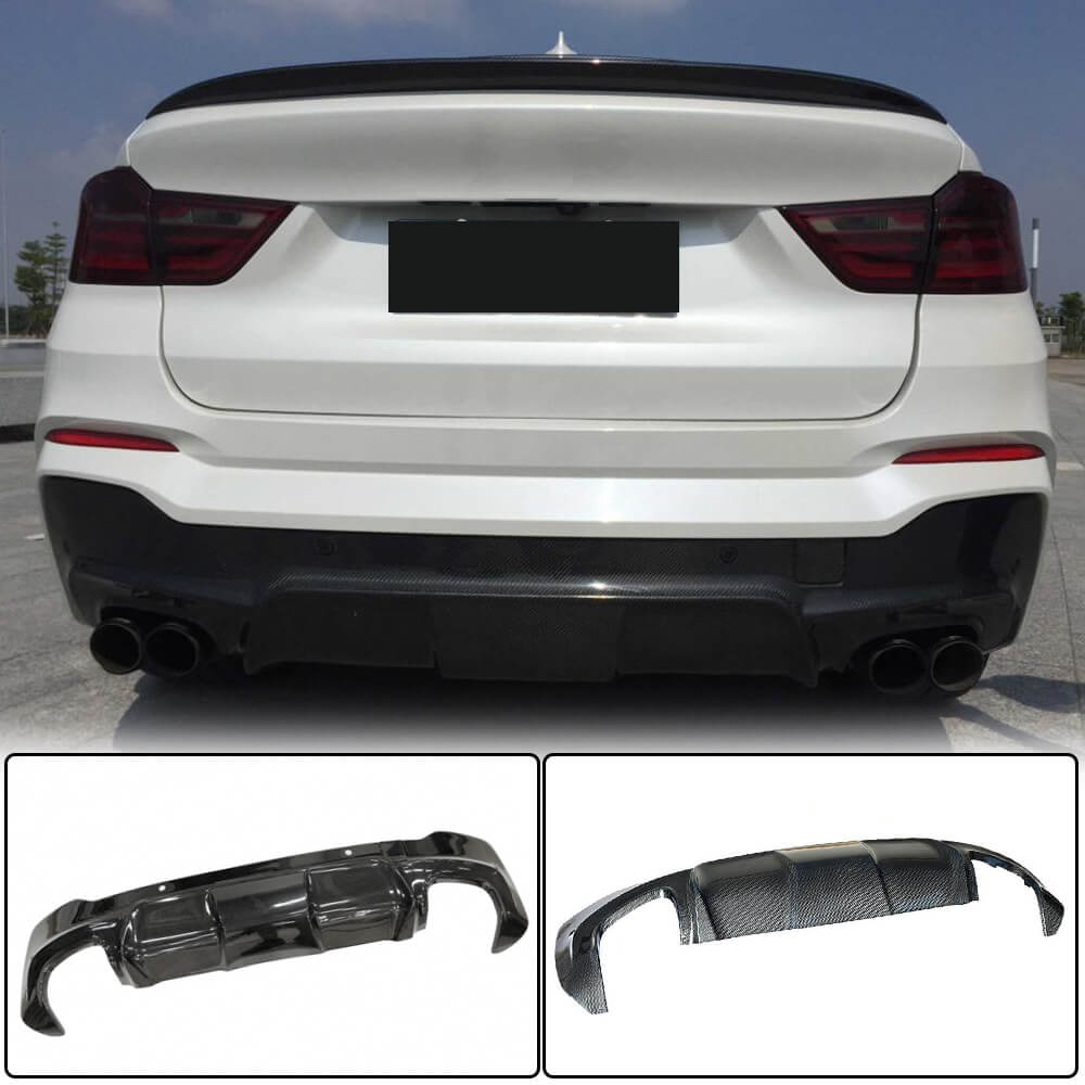 Rear Bumper Diffuser Carbon Fiber (M-Sport) for BMW X4 F-26 2014-2018 - image 1
