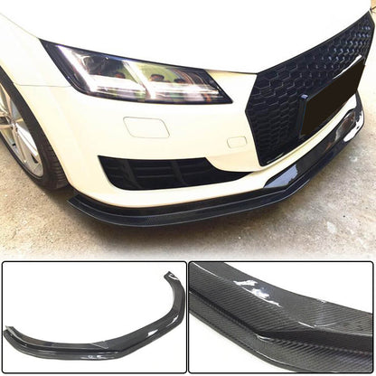 Front Bumper Lip V1 (for Base, 2014-2019, Carbon) for Audi ТТ 2014-2023 - image 1