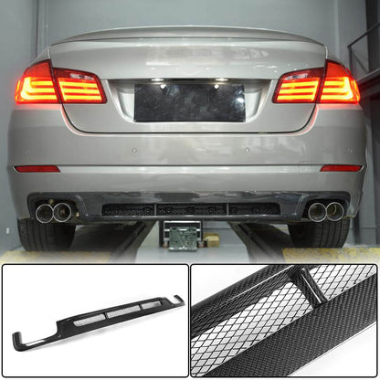 Rear Bumper Diffuser for F10 Base 2010-2013, Carbon for BMW 5 Series F10/F11 2010–2016 - image 1