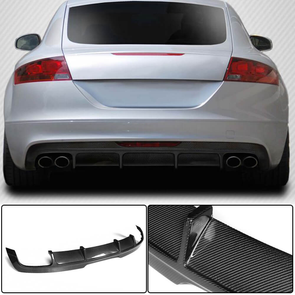 Rear Bumper Diffuser (Carbon) for Audi ТТ 2006-2014 - image 1