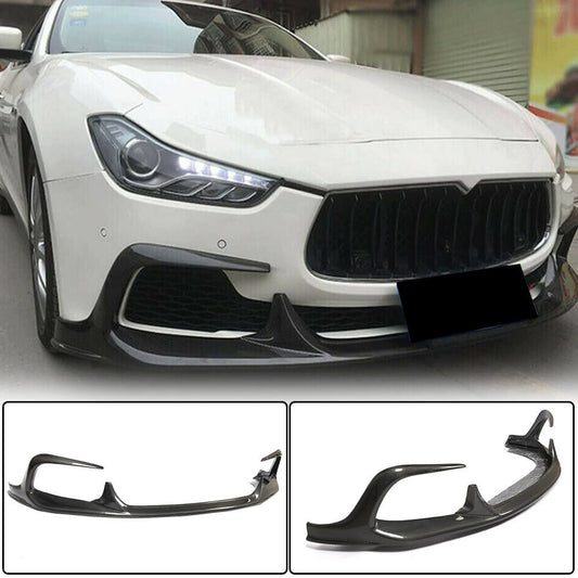 Front Bumper Lip V1 (for Base/S/S Q4 2013-2017, Carbon) for Maserati Ghibli 2013-2023 - image 1