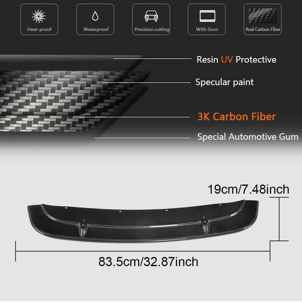 Front Bumper Lip V7 (for F87 M2/M2C, Carbon) for BMW 2 Series F22/F23 2014-2021 - image 2