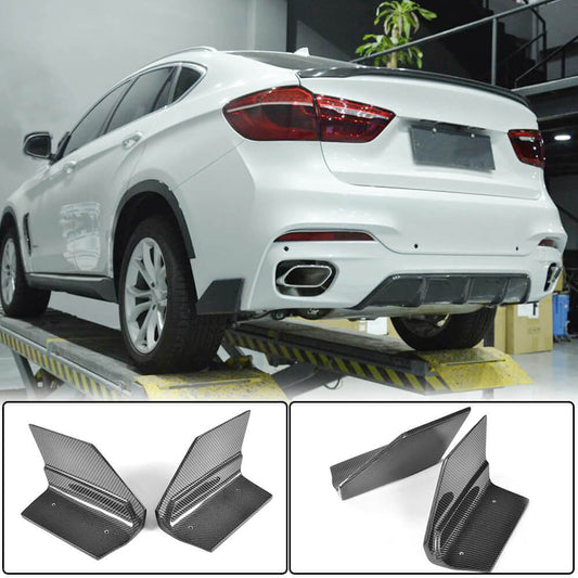 Rear Bumper Splitters Carbon Fiber (for M-Sport) for BMW X6 F-16 2014-2019 - image 1