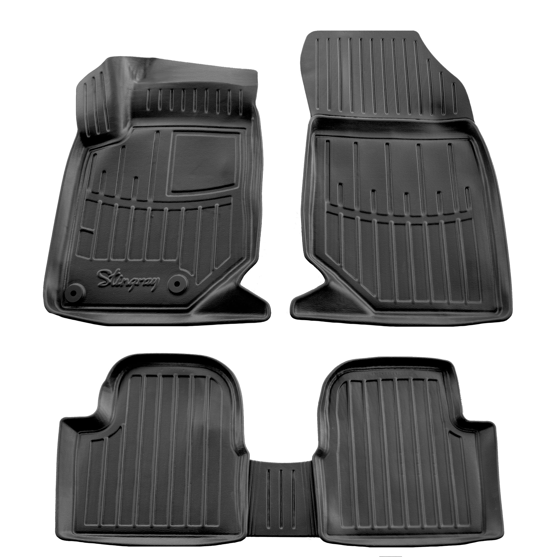 Rubber Floor Mats Stingray 3D (5 pcs) for Peugeot 2008 2019- - image 1