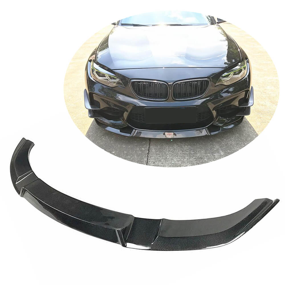 Front Bumper Lip Carbon Fiber V2 (for F87) for BMW 2 Series F22/23 2014-2021 - image 1