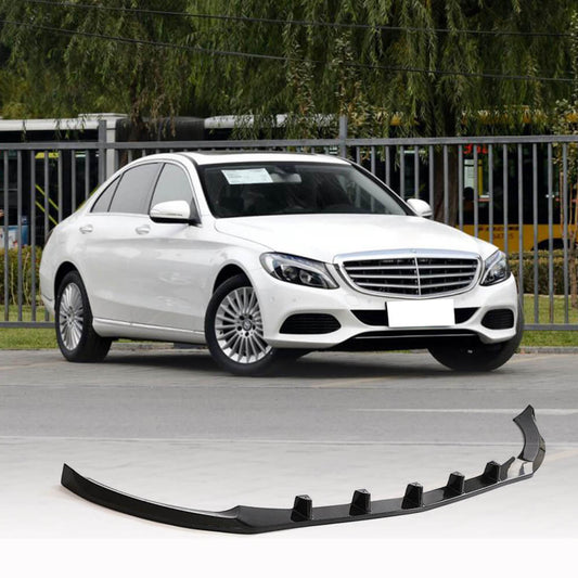 Lip V2 front bumper cover (for SD Base 2019-2021, Carbon) for Mercedes C-class W205 2014-2021 - image 1