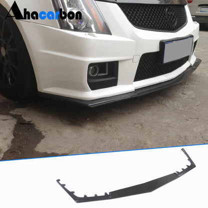 Front Bumper Lip Spoiler V1 (for CTS V Coupe, Carbon) for Cadillac CTS 2007-2014 - image 1