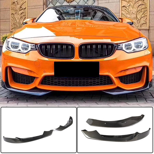 Front Bumper Splitters Carbon Fiber V2 (for F80) for BMW 3 series F-30/31/34 2012-2019 - image 1