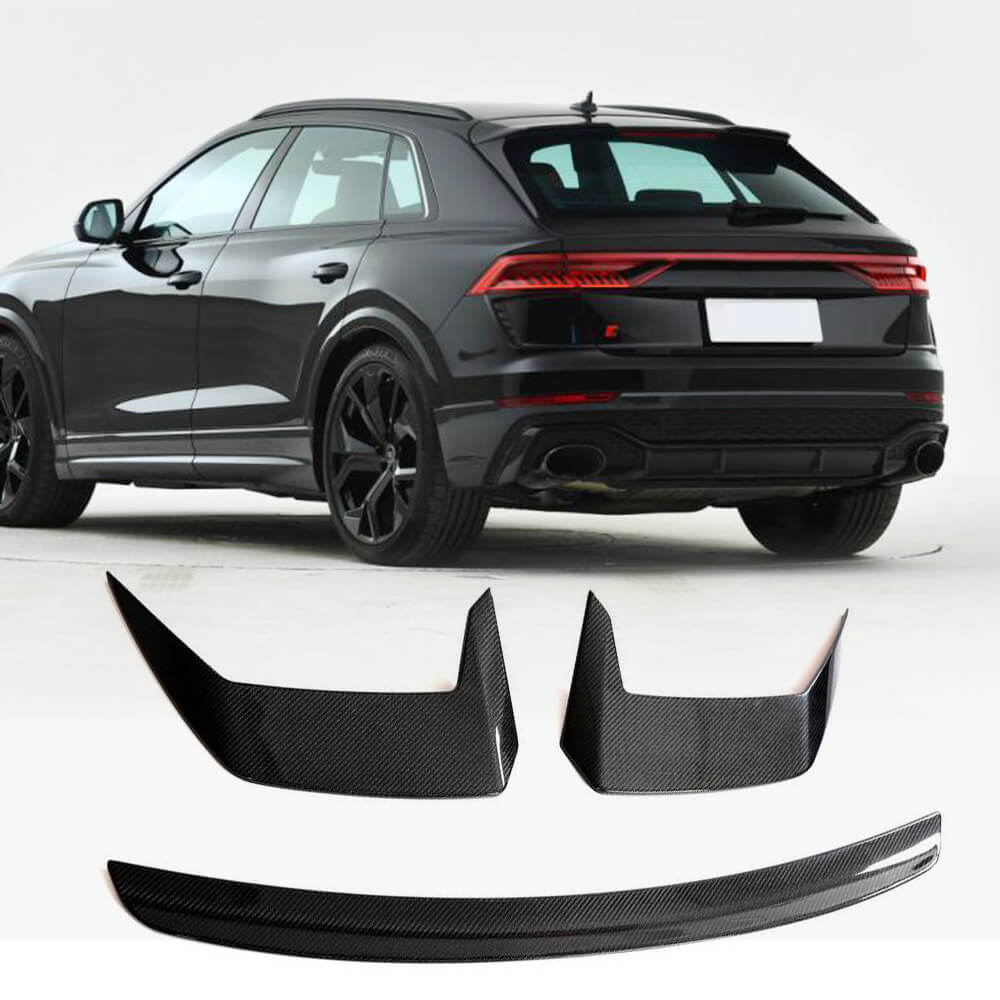 Rear Roof Spoiler (Carbon) for Audi Q8 2018- - image 1