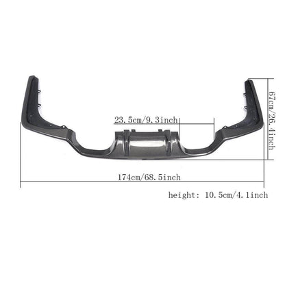 Rear Bumper Diffuser Carbon Fiber V2 (for F82/F83) for BMW 4 series F-32 2012-2020 - image 1