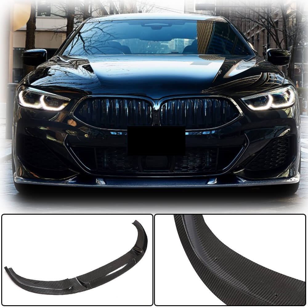 Front Bumper Lip V3 for M-Sport, Carbon for BMW 8 Series G14/G15/G16 2018- - image 1