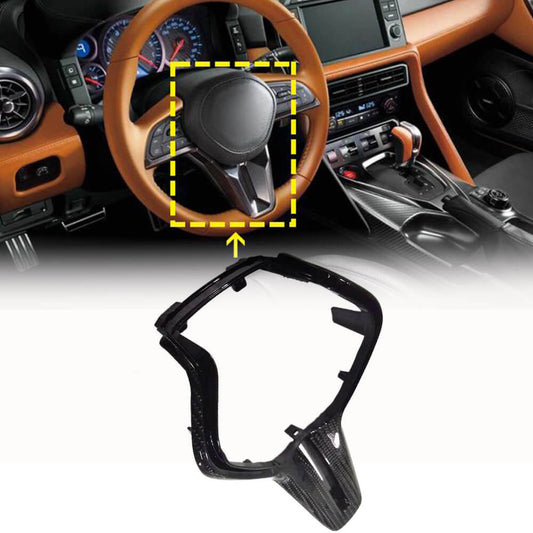 Steering Wheel Trim (2017-2019, Carbon) for Nissan GT-R 2008-2025 - image 1