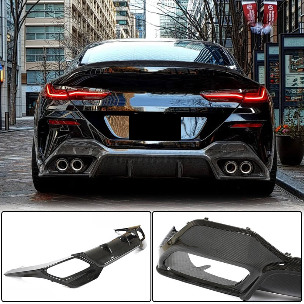 Rear Bumper Diffuser V2 (for G16 M-Sport, Carbon) for BMW 8 Series G14/G15/G16 2018- - image 1