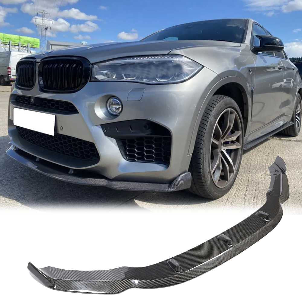 Front Bumper Lip Carbon Fiber V3 (for F85) for BMW X5 F-15 2013-2018 - image 1