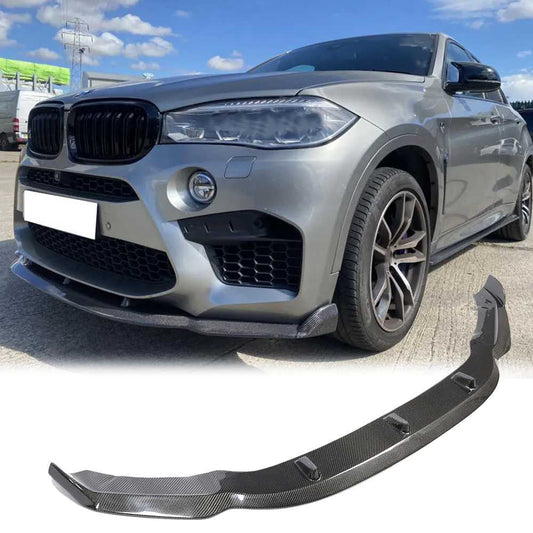 Front Bumper Lip Carbon Fiber V3 (for F85) for BMW X5 F-15 2013-2018 - image 1