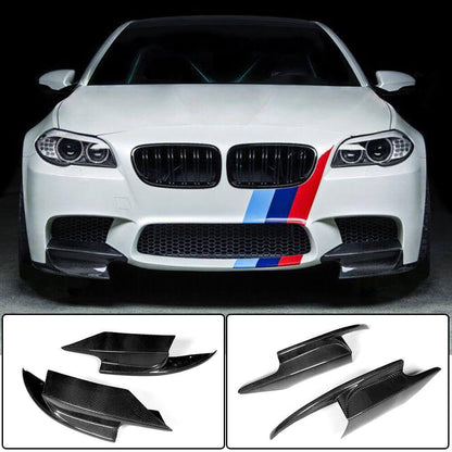 Front Bumper Flap Extensions (for F10 M5, Carbon) for BMW 5 Series F10/F11 2010–2016 - image 1