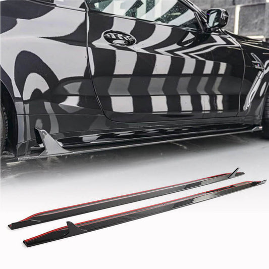 V6 Side Skirt Extensions (for G80, Carbon) for BMW 3 Series G20/21 2018- - image 1