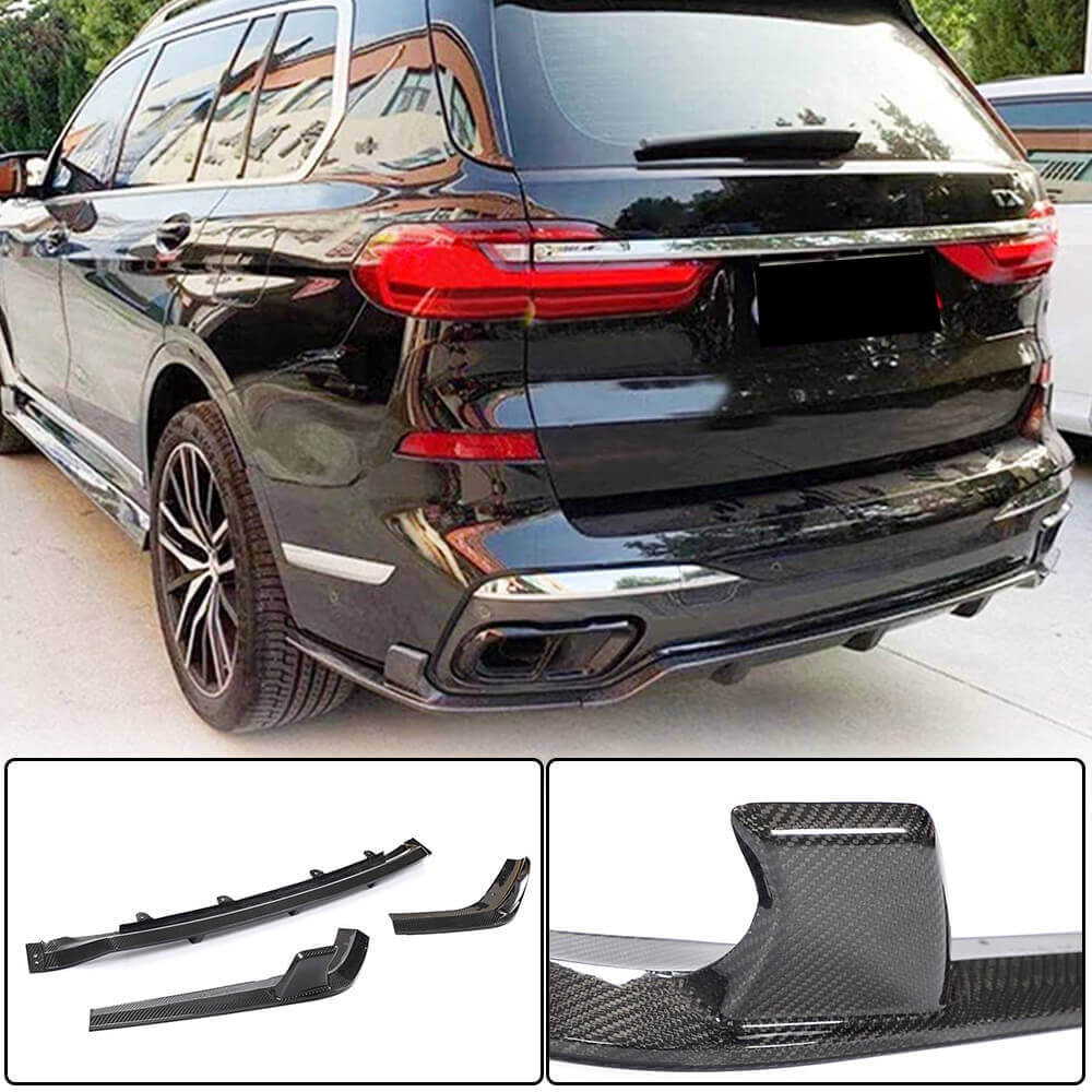 Rear Bumper Diffuser Carbon Fiber V1 (M-Sport) for BMW X7 G07 2019 - image 1