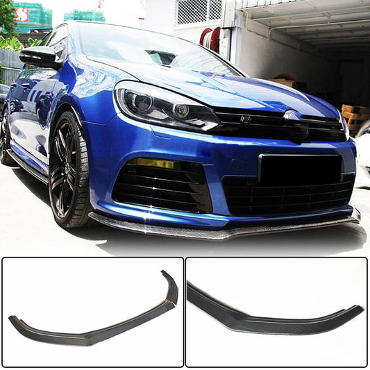 Lip V1 front bumper cover (for R HB 2010-2013, Carbon) for Volkswagen Golf 6 - image 1
